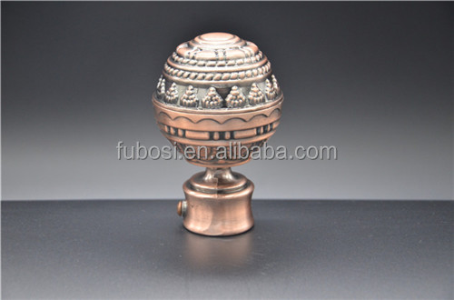 High Quality Window Metal Curtain Rod Finials for Home Decorative