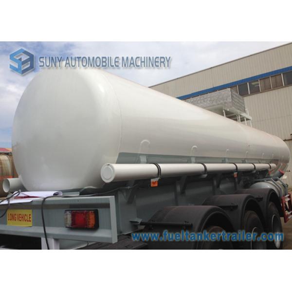 Transport Sulfuric Acid 30000L Oil Tank Trailer 3 Axle With Cylinder Shaped