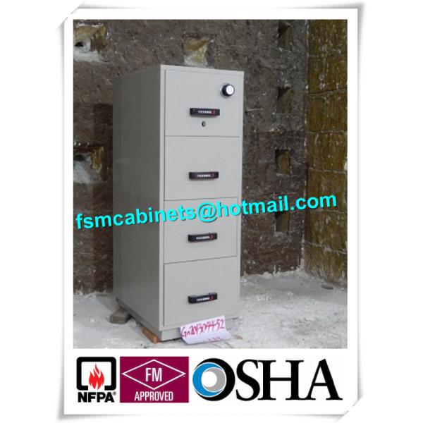 Steel Waterproof Fire Resistant File Cabinet , Two Drawer Fire Rating Storage Cabinet