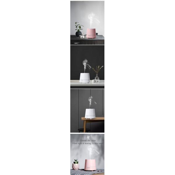 White Aroma Oil Diffuser 150ml 15 M2 Ultrasonic Aroma Humidifier LED Light