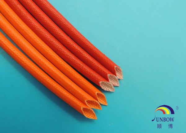 F Class 155℃  AC Motors Braided Fiberglass Sleeve 155℃ High Temperature With Acrylic Resin Cover
