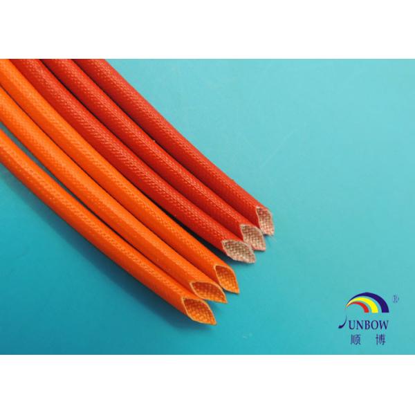 F Class 155ºC Professional Acrylic Resin Coated Braided Fiberglass Sleeving / High Temperature Sleeves
