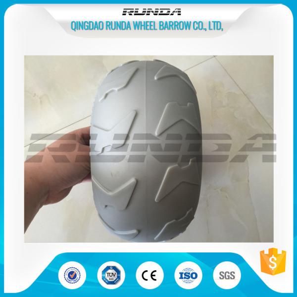 No Axle Pneumatic Wheelbarrow Wheels Puncture Resistant PVC 230mm*115mm