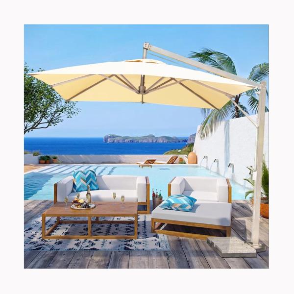 Seven Roman Cantilever Umbrella No Backing Hanging Patio Umbrella