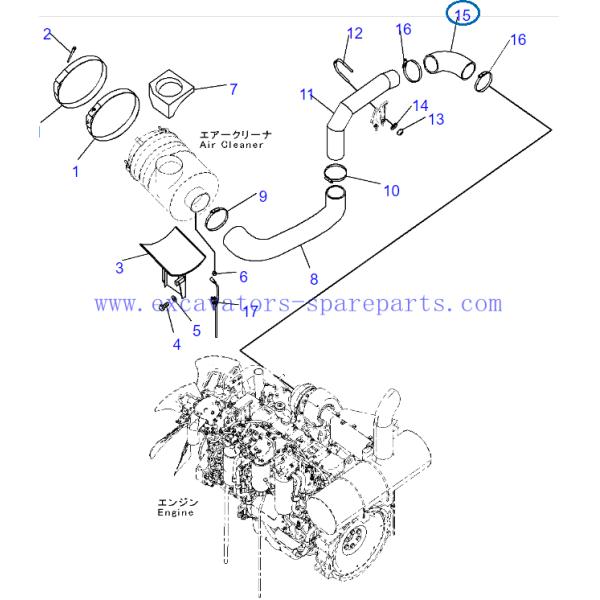 Tuyau 208-01-72161 de pièces de rechange d'excavatrice pour PC400 PC450 PC550