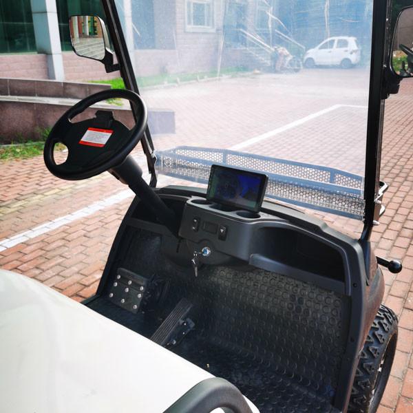 Carrinho de golfe UTV comunitário preto personalizado para 4 pessoas com pneu off-road