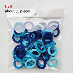 wholesale fashion nylon hair ties 50 pcs per set 3 cm towel high elastic baby hair bands girls