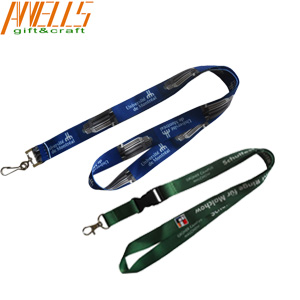 No Shrinking Logo Printed Lanyard Washable With Plastic Badge Hook