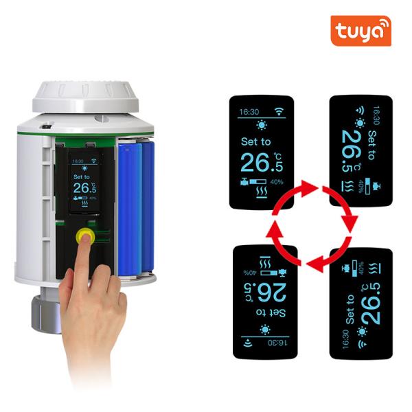 Домашний термостат ZigBee WiFi умный для экрана дисплея OLED/клапана радиатора
