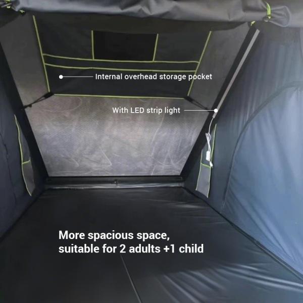 Gas Strut Hardshell Van Roof Tent Telescopic Ladder PU Coated 3000mm