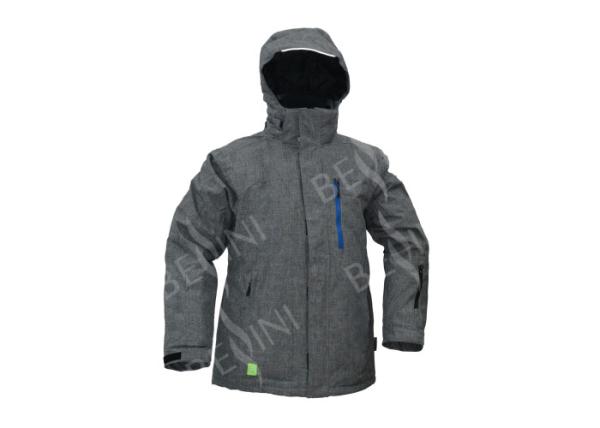 Colorful Mens Quilted Ski Jacket , Waterproof Mens Grey Ski Jacket