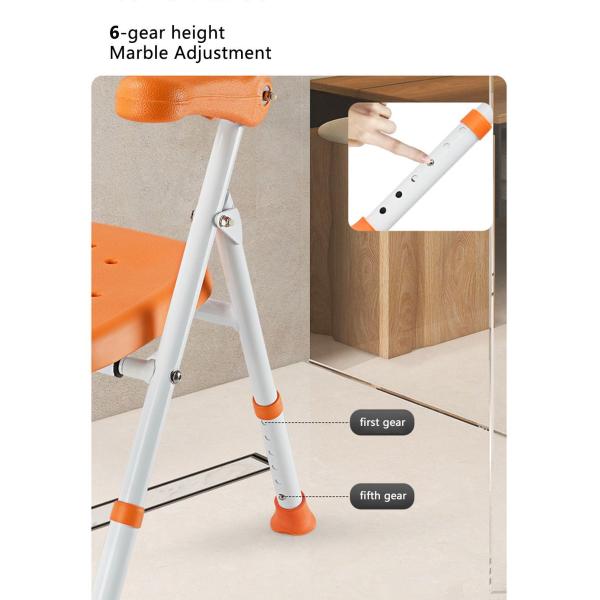 Foldable Bathroom Chair For Elderly 67*56* 78-89cm Medical Shower Chair Wrapped Backrest
