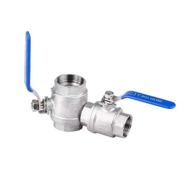 Silver 1-1/2'' Ss304 Valve Ball With Nut Washer Suitable For 3A DIN NPT BSPT BSPP
