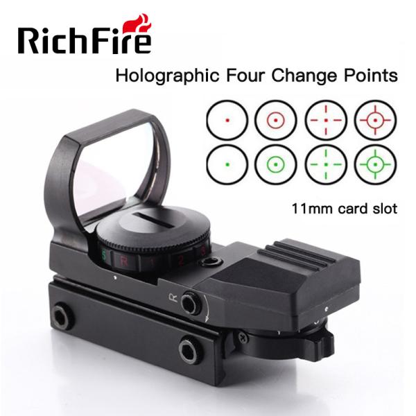 4 Reticle Paintball Gun Scopes 11mm 20mm Red Green Dot Reflex Sight High Stability
