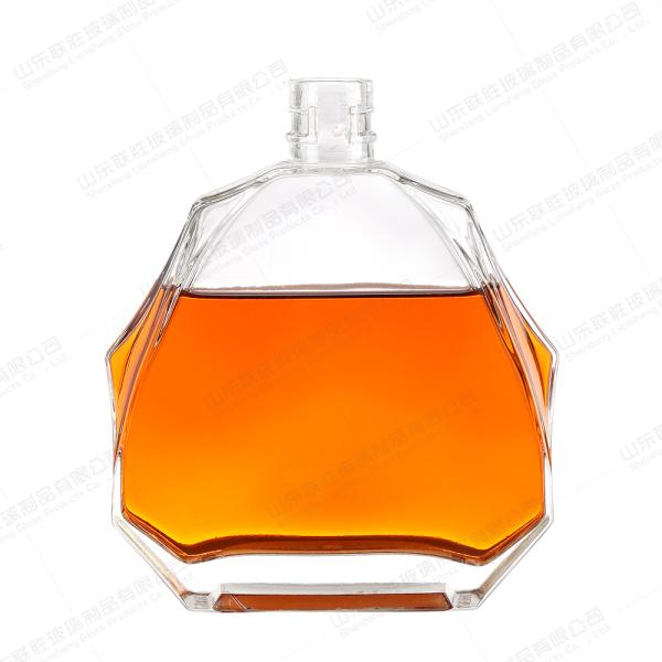 Logo Acceptable Customer's Logo 350ml 500ml 800ml Unique Clear Shape Glass Wine Bottle