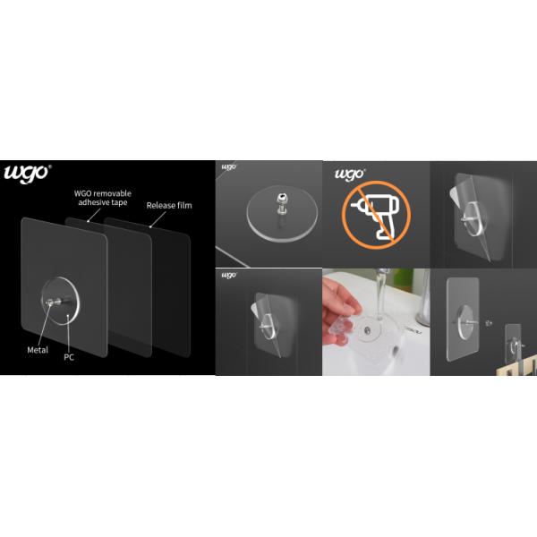 Вешалка крюка стены Washbale WGO слипчивая отсутствие стикера винта стены сверля отверстия свободного