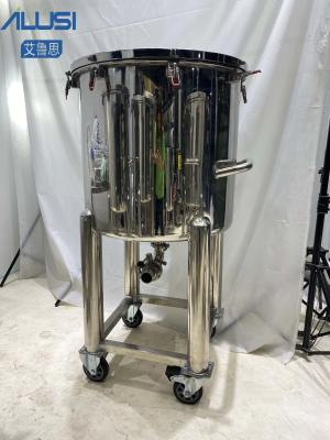 SUS304 316L Food Grade Stainless Steel Storage Tank Sanitary With 4 Wheels