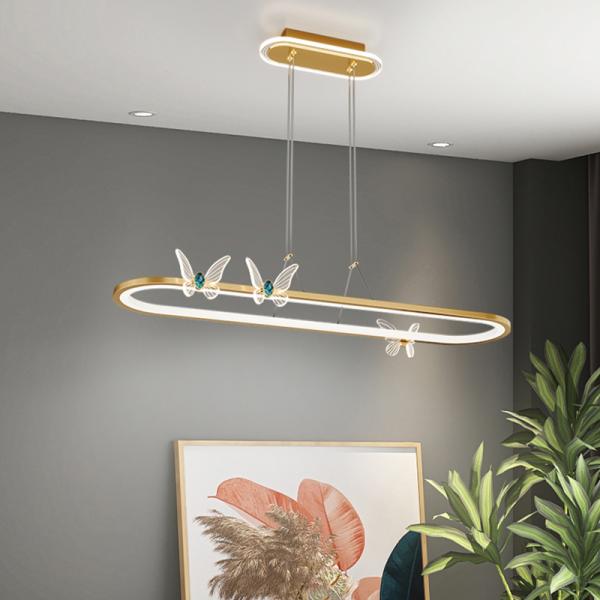 Gold Color LED Hanging Lamps Modern Pendant Lights For Kitchen butterfly Chandelier(WH-MI-297)