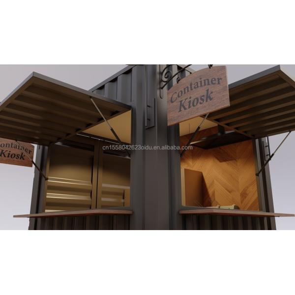 Galvanized Steel Square Tubes Mini Popup Shop Mobile Container Coffee Bar Houses 10ft Container with 50mm Wall and 75mm Wall