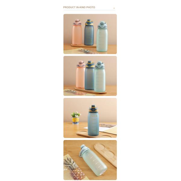 Stocked Outdoor Activity Gym Portable BPA Free Plastic Sports Water Bottle with Time