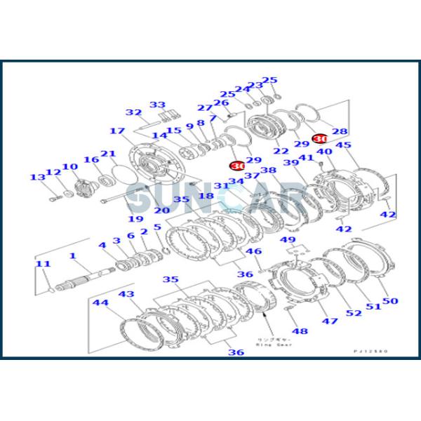175-15-69230 1751569230 Gearbox Seal Ring Fits D85A-21 D85A-12 KOMATSU