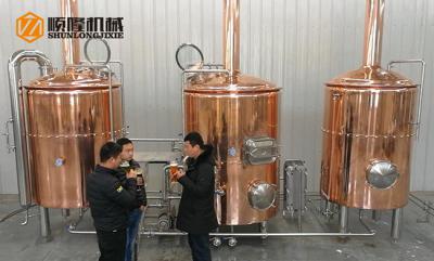 Pale Ale Red Copper 2.5 Bbl Brewing System 2-6 Brew / Week For Small Taproom