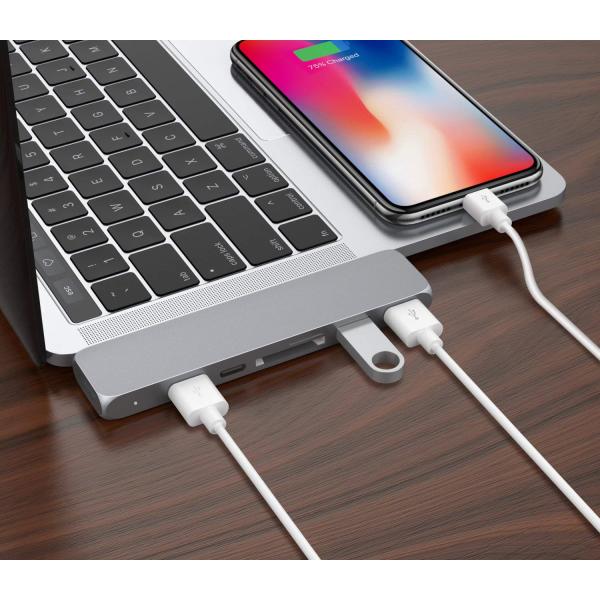 Amazon 2018 Aluminum Thunderbolt 3 USB-C Hub USB Driver 7 Ports Dual Type C Hub 4K Type C 100W PD charging