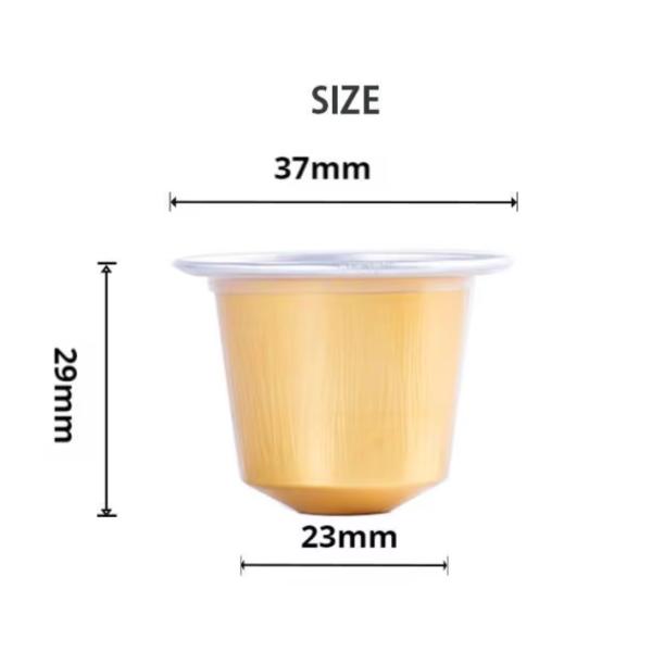 Factory Direct Aluminum Foil Coffee Capsules Compatible With Self Adhesive Lids