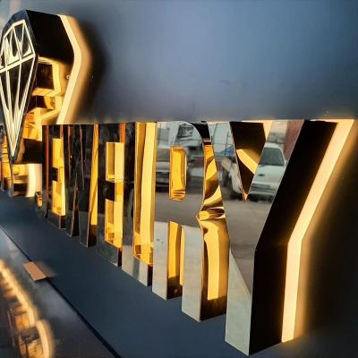 PC Acrylic 3D Letters LED Illuminated Back Lit Advertising Board for Outdoor at 28C