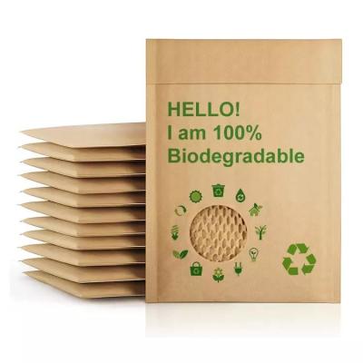 Express Envelope Kraft Paper Mailer Biodegradable Shockproof Honeycomb Kraft Paper