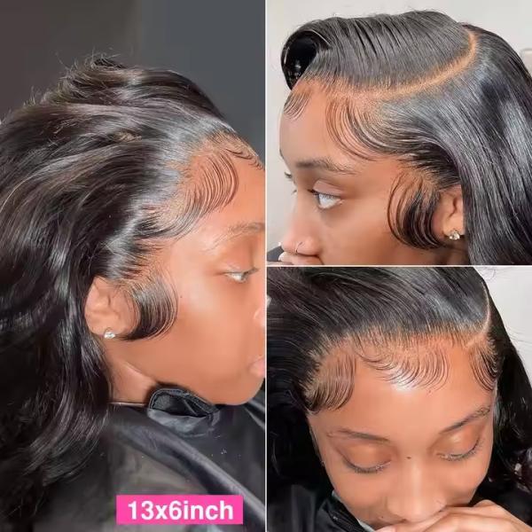 Ready to Ship Brazilian Virgin Hair Body Wave 180% Preplucked 13x6 HD ransparent Full Lace Front Wigs Human Hair for Black Women