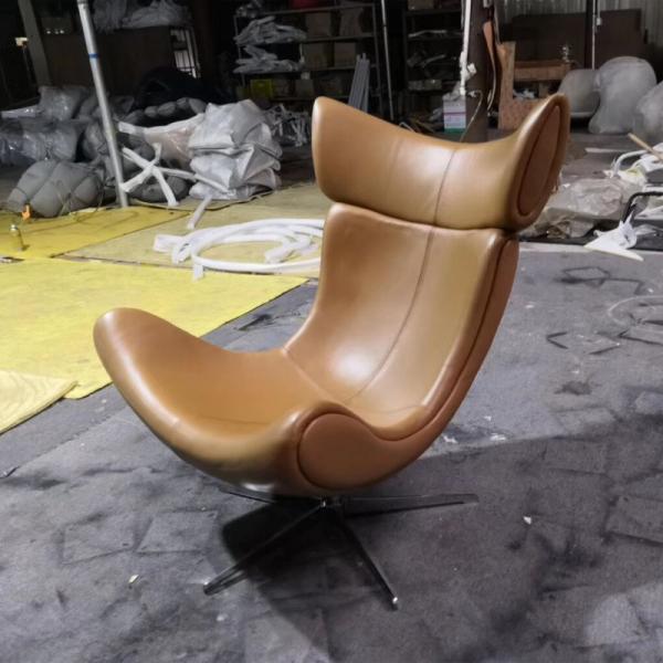 Modern leather imola designer chair easy chair with ottoman living room home furniture leisure single sofa chair
