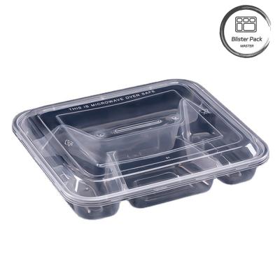 PP Food  Microwave Safe 4 Compartment Disposable Container Storage Boxes