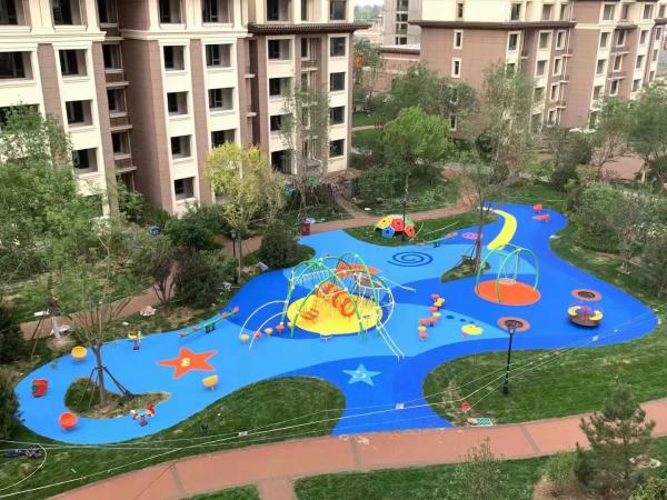 Pavimento de borracha EPDM para parque de diversões