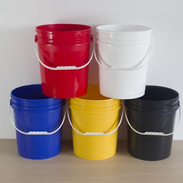 5 galões balde de plástico redondo com tampa para cola imagens incluídas material de plástico