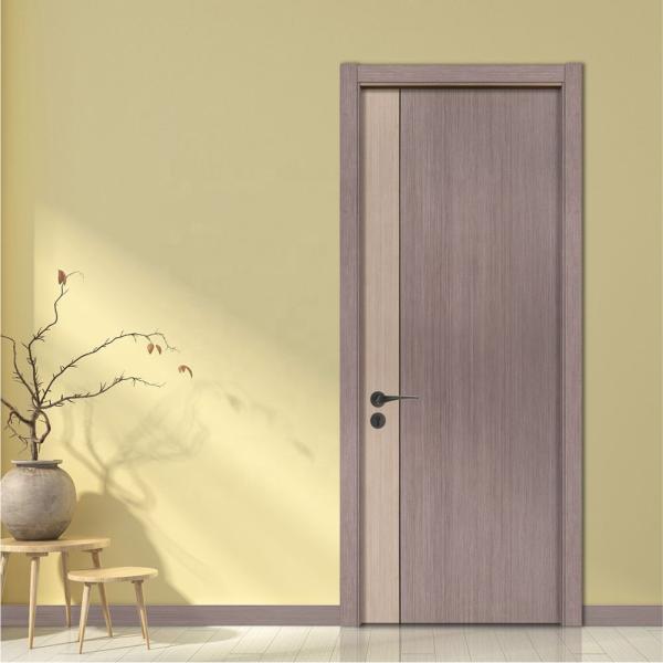 Modern Composite Mahogany Solid Wood Door 2.1m Height Waterproof Crackproof