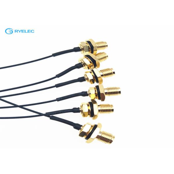 Waterproof 50ohm RF Cable Assemblies RP SMA Rear Bulkhead Connector Available