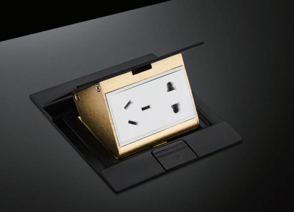 Amertop Pop up Floor Outlet with Brass Cover Outlet and Receptacle Box