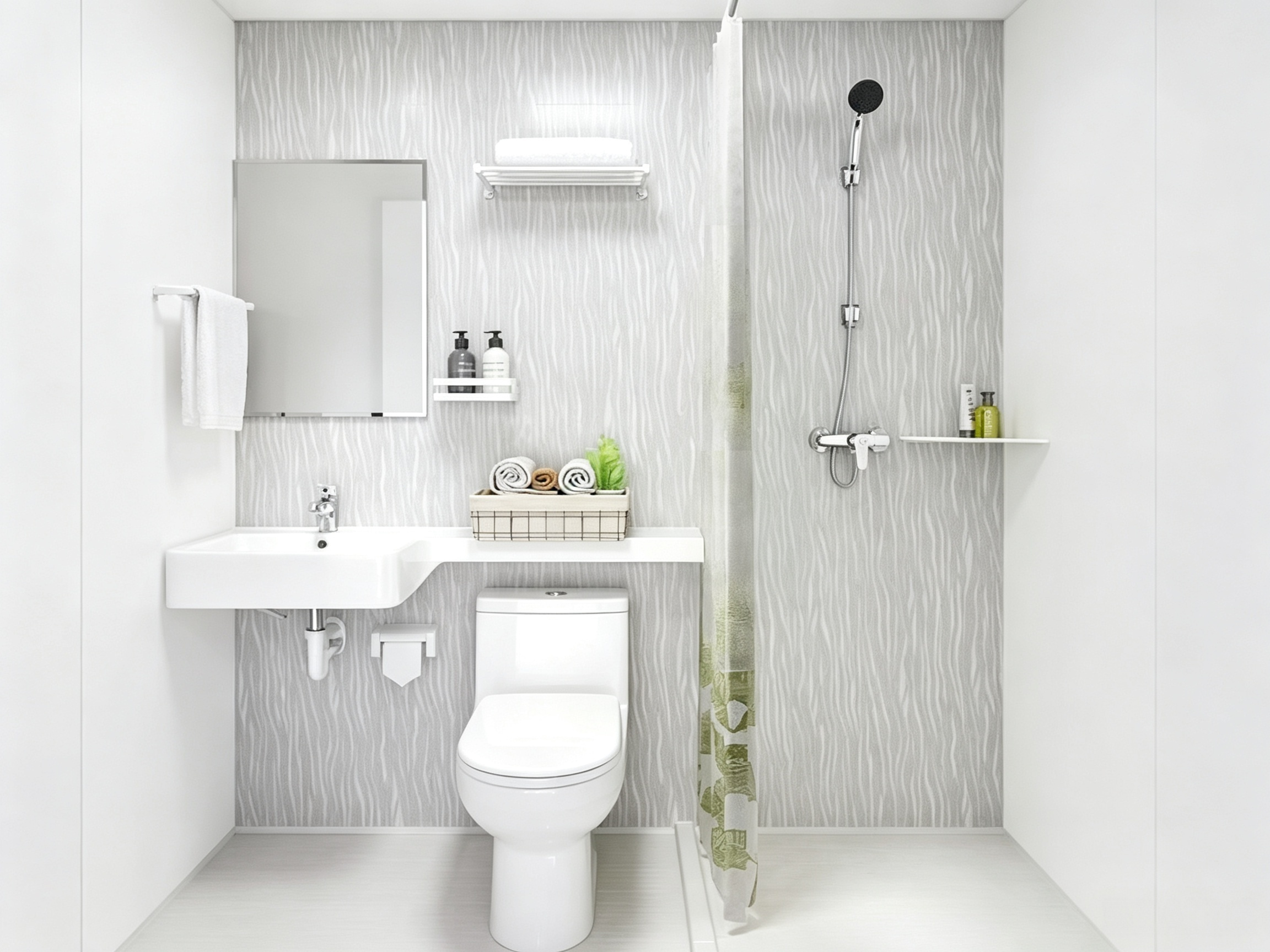 Anti Aging Prefab Bathroom Shower Heat Resistant Prefab Bathroom Kits Corrosion Resistant