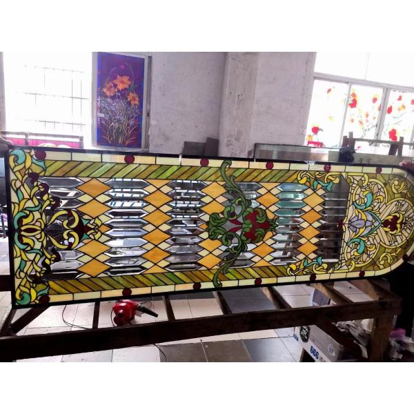 окно искусства цветного стекла церков 8mm архитектурноакустическое обшивает панелями декоративную стеклянную изготовленную на заказ картину