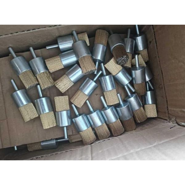 25mm Solid Shank Brass Coated Steel Wire End Brush for Cleaning and Polishing