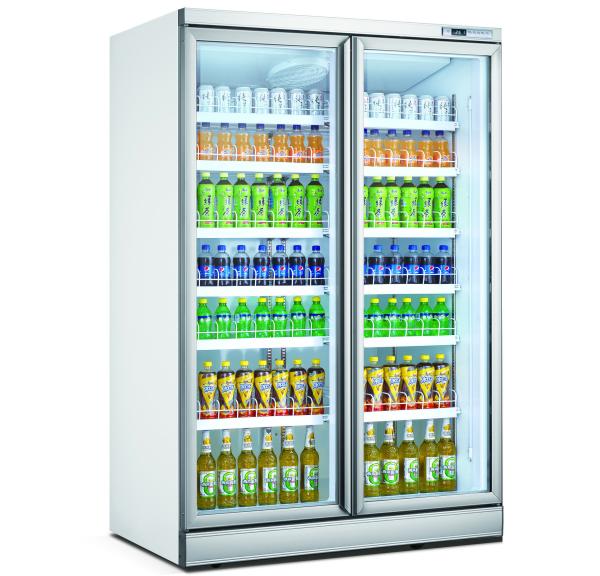 Commercial Supermarket LED Light Upright Display Cooler 220V Single-Temperature Fan Cooling for Cold Drinks Chill Climate Type