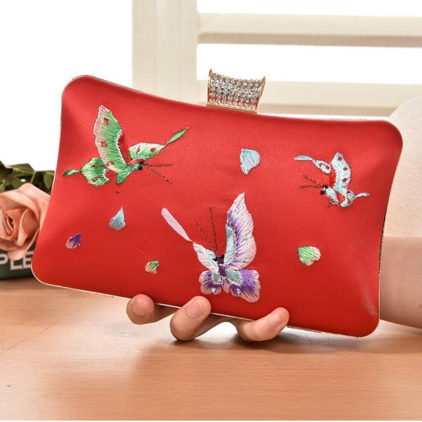 European and American vintage evening bags embroidered clutch bride