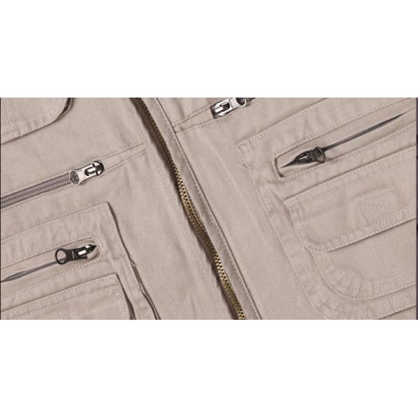 2022 Мульти-карманный V-шесть хлопчатобумажный простой пользовательский универсал танковый жилет мужской одежда мужские хлопчатобумажные жилеты рыболовные жилеты