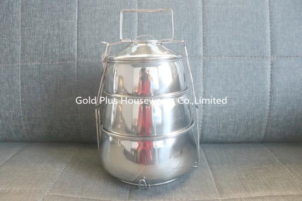 Take away good quality school tiffin lunch box 3 layers durable stainless steel food carrier
