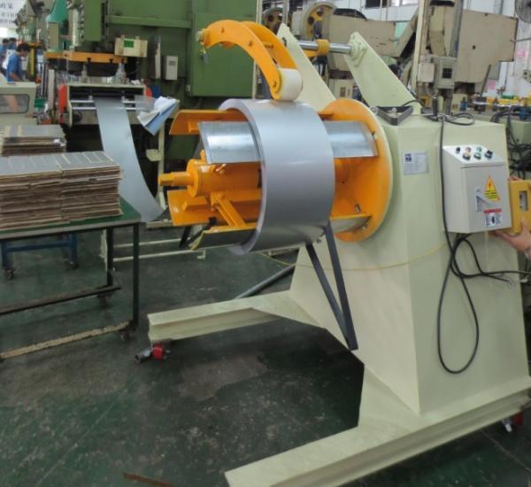 Automatic Steel Coil Decoiler Machine With Heavy Load Capacity , Hydraulic Decoiler Machine