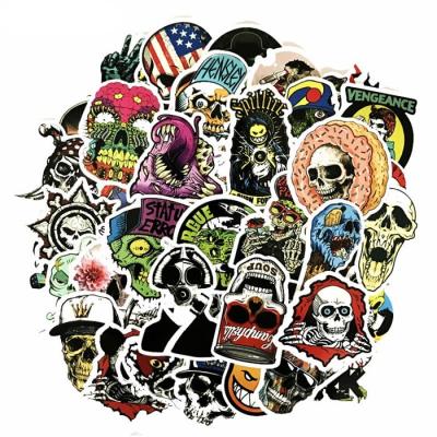 Cartoon Skull Mixed PVC Graffiti Cool Stickers Waterproof Custom Size Fashion Style