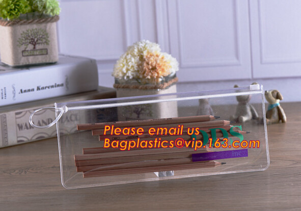 document pouch clear pvc file holder zipper lock file bag OEM, Colorful Printing