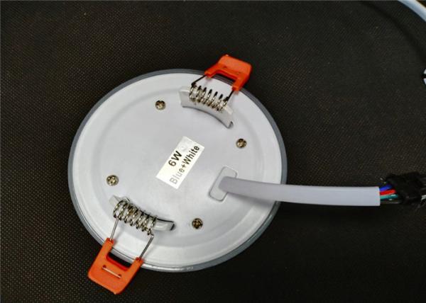 2 In 1 Two - Color Concealed Round Slim LED Panel Light 6 Watt For Meeting Room / Showroom