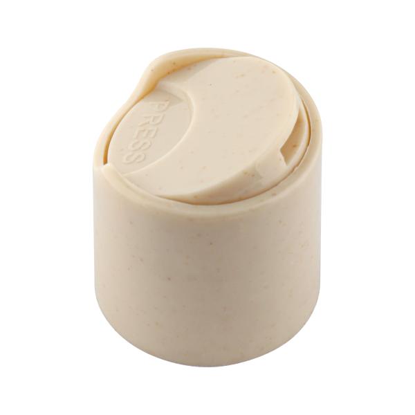 Custom Cylindrical 24/410 Smooth Plastic Bottle Cap, Press-type Cosmetic Top Cap